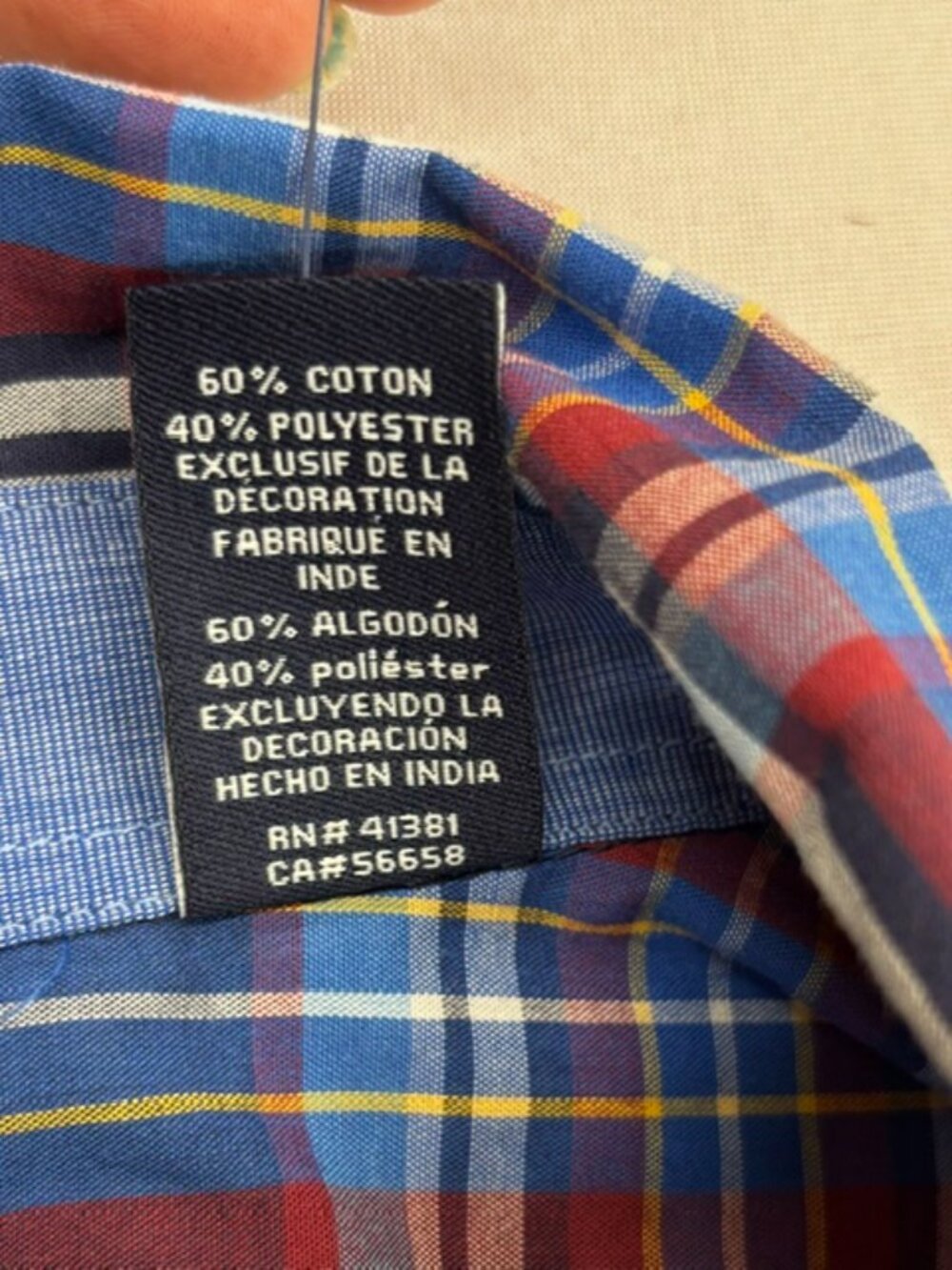 Chaps Men's "Easy Care" Plaid Button-Down Shirt XXL - Picture 2 of 8